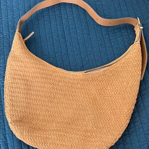 Madewell Woven Tan Hobo Bag